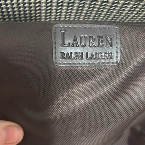 Lauren Ralph Lauren Houndstooth Crossbody Bag | Classic Plaid Satchel academia - Picture 6 of 7